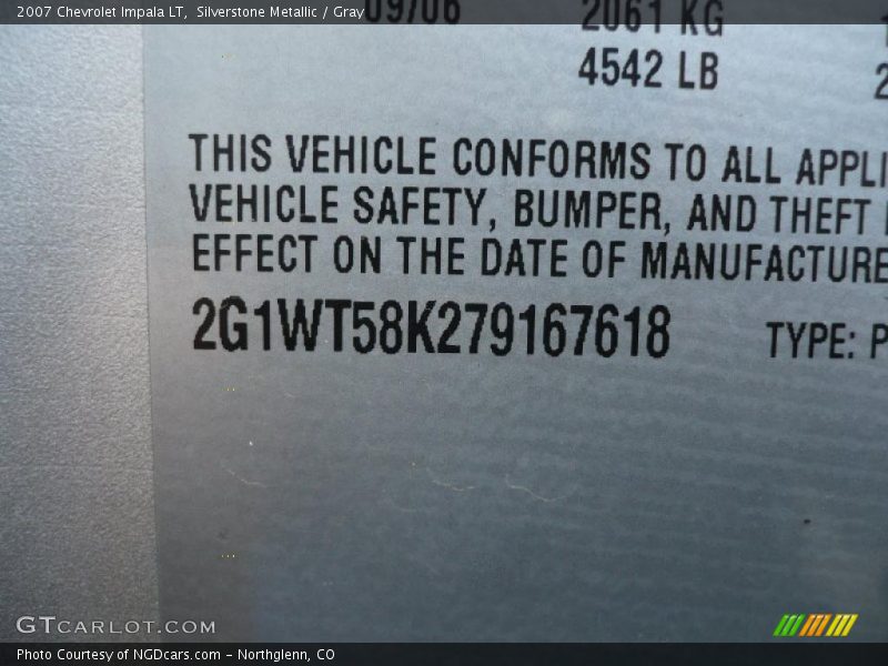 Silverstone Metallic / Gray 2007 Chevrolet Impala LT