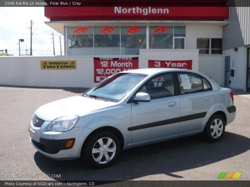 Polar Blue / Gray 2006 Kia Rio LX Sedan