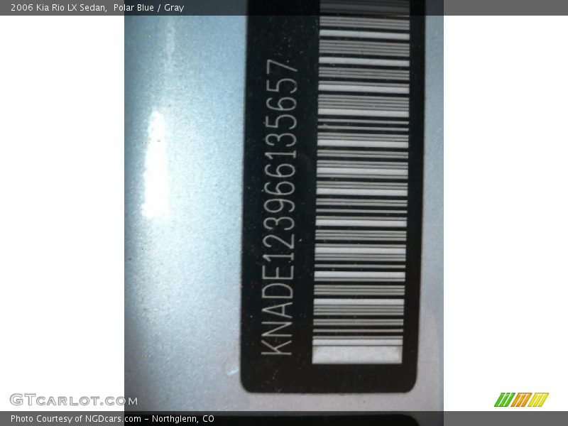 Polar Blue / Gray 2006 Kia Rio LX Sedan