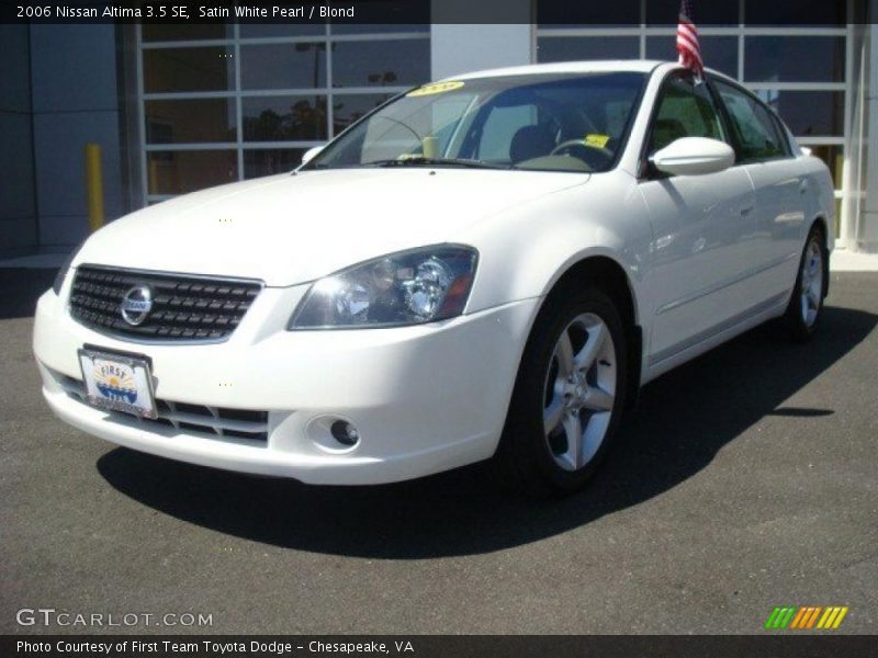 Satin White Pearl / Blond 2006 Nissan Altima 3.5 SE
