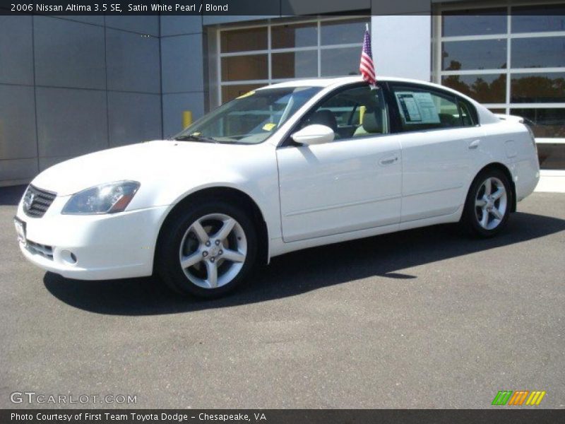 Satin White Pearl / Blond 2006 Nissan Altima 3.5 SE