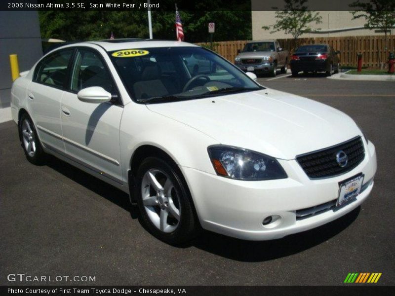 Satin White Pearl / Blond 2006 Nissan Altima 3.5 SE