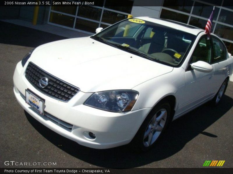 Satin White Pearl / Blond 2006 Nissan Altima 3.5 SE