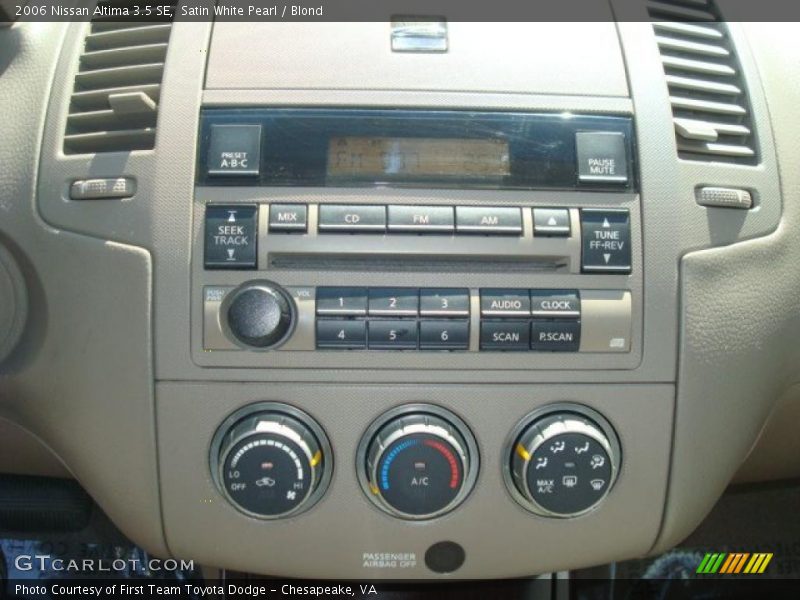 Satin White Pearl / Blond 2006 Nissan Altima 3.5 SE