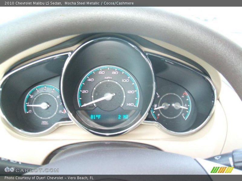 Mocha Steel Metallic / Cocoa/Cashmere 2010 Chevrolet Malibu LS Sedan