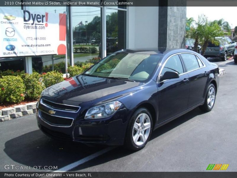 Imperial Blue Metallic / Cocoa/Cashmere 2010 Chevrolet Malibu LS Sedan