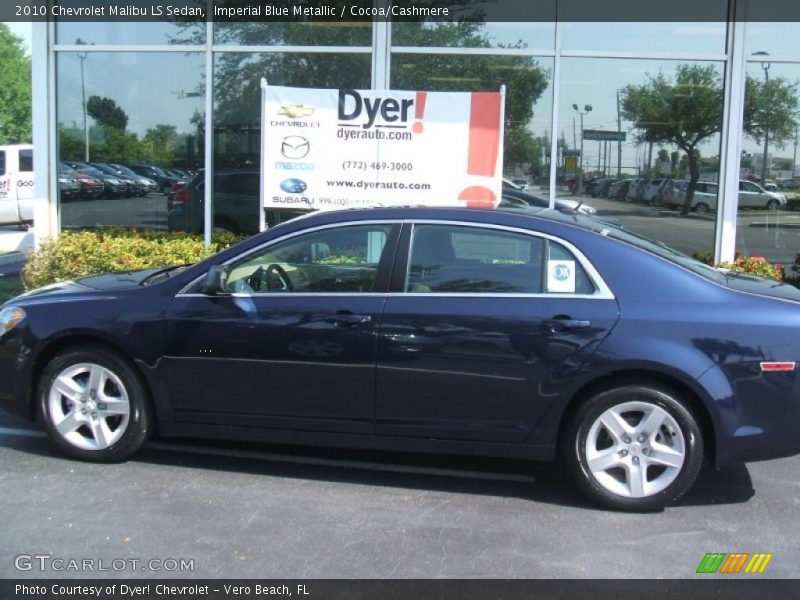 Imperial Blue Metallic / Cocoa/Cashmere 2010 Chevrolet Malibu LS Sedan