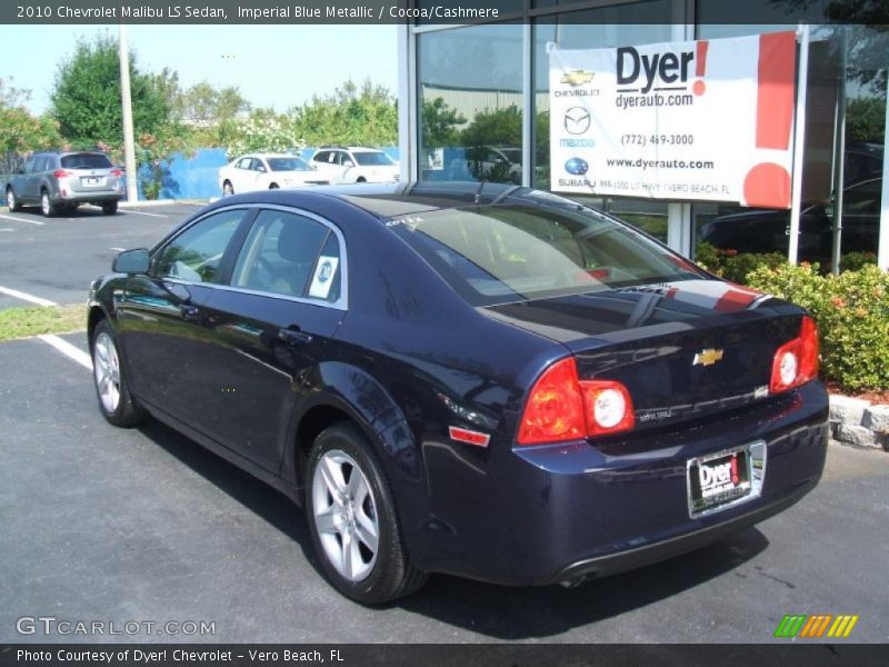 Imperial Blue Metallic / Cocoa/Cashmere 2010 Chevrolet Malibu LS Sedan