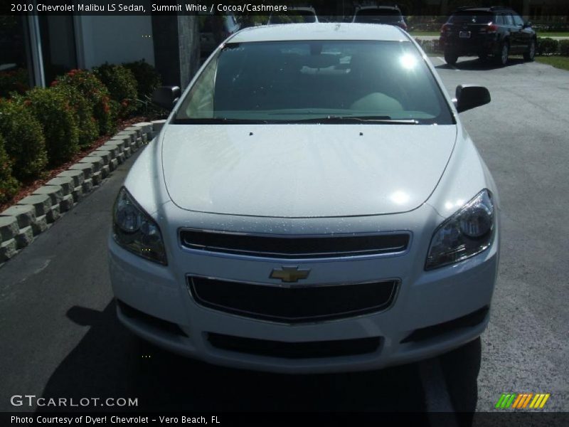 Summit White / Cocoa/Cashmere 2010 Chevrolet Malibu LS Sedan