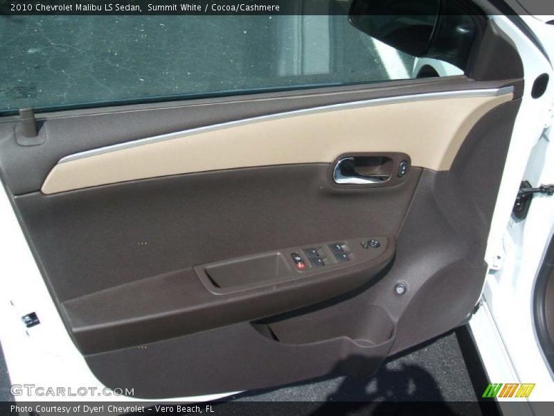 Summit White / Cocoa/Cashmere 2010 Chevrolet Malibu LS Sedan