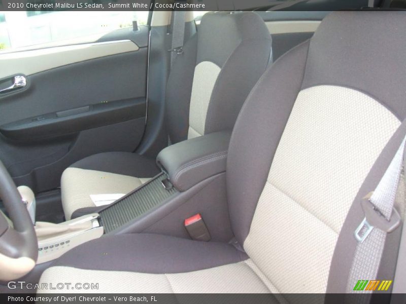 Summit White / Cocoa/Cashmere 2010 Chevrolet Malibu LS Sedan