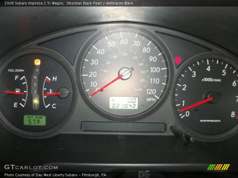 Obsidian Black Pearl / Anthracite Black 2006 Subaru Impreza 2.5i Wagon