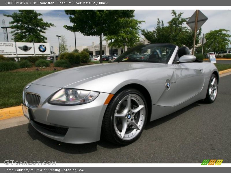 Titanium Silver Metallic / Black 2008 BMW Z4 3.0si Roadster