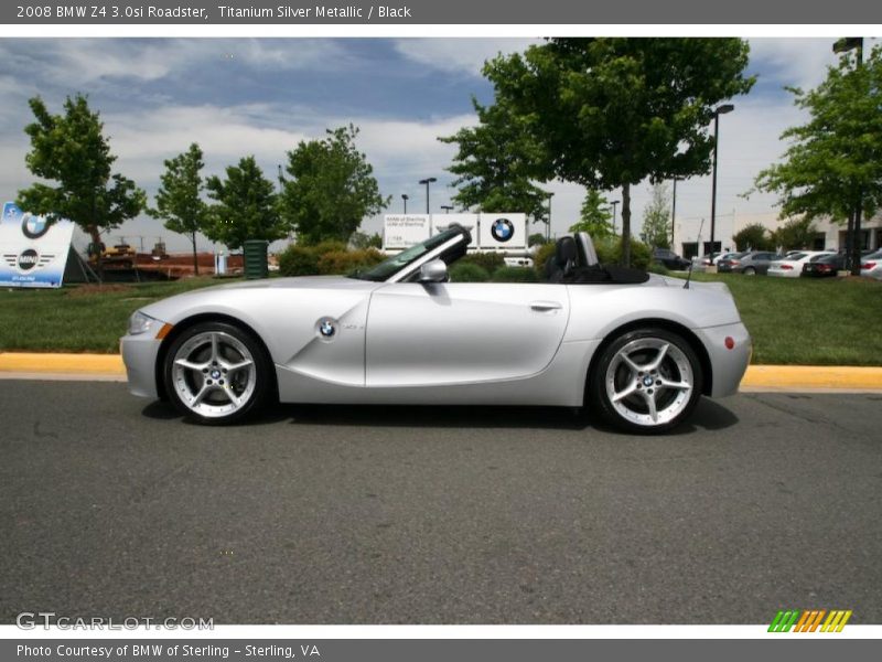 Titanium Silver Metallic / Black 2008 BMW Z4 3.0si Roadster