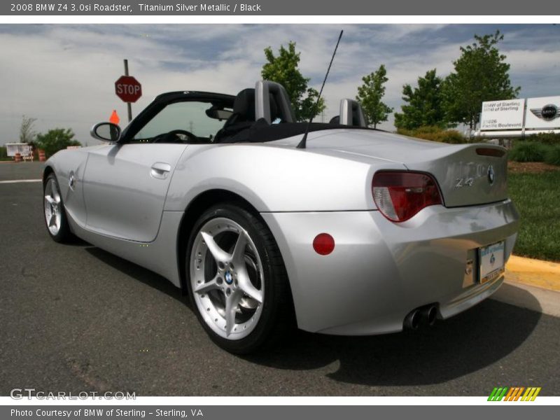 Titanium Silver Metallic / Black 2008 BMW Z4 3.0si Roadster