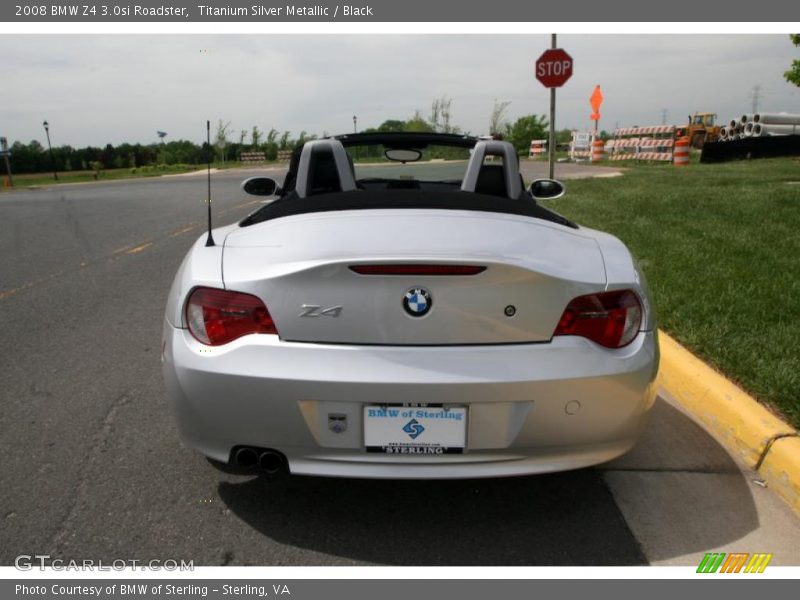 Titanium Silver Metallic / Black 2008 BMW Z4 3.0si Roadster