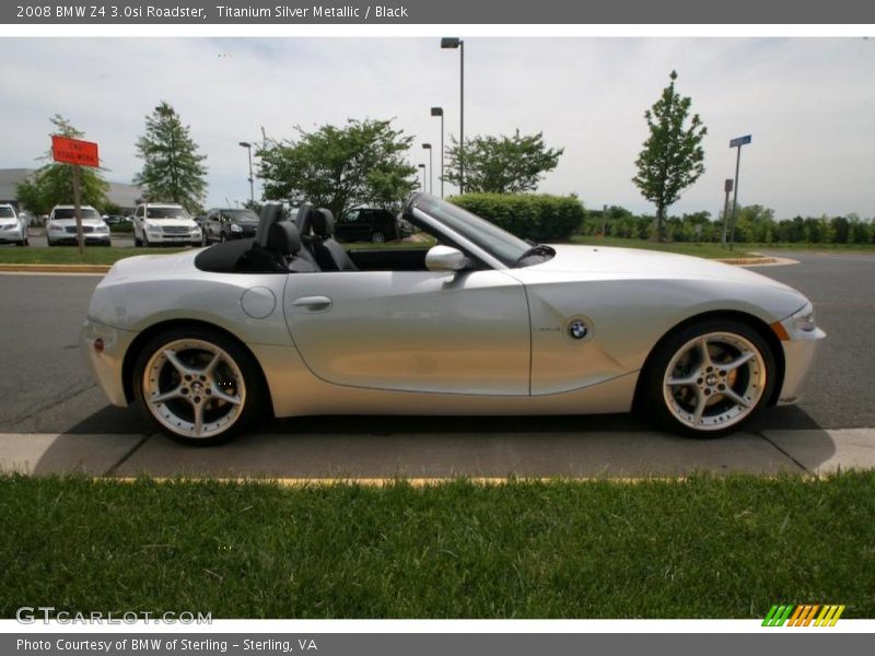 Titanium Silver Metallic / Black 2008 BMW Z4 3.0si Roadster