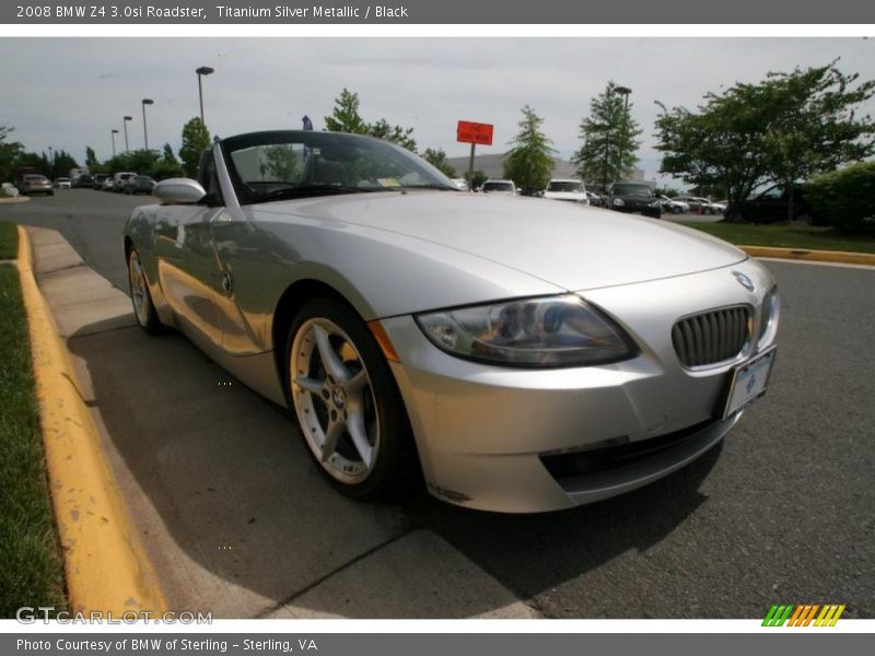 Titanium Silver Metallic / Black 2008 BMW Z4 3.0si Roadster