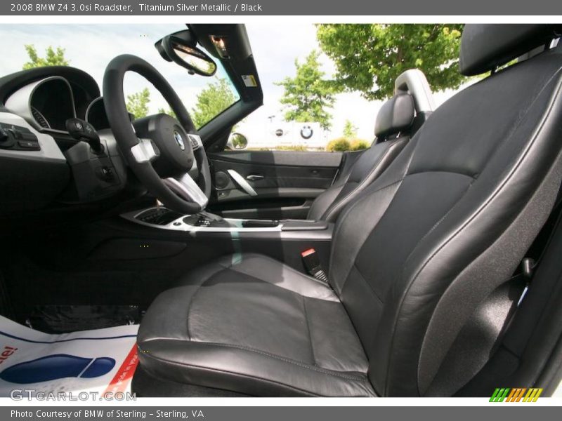 Titanium Silver Metallic / Black 2008 BMW Z4 3.0si Roadster