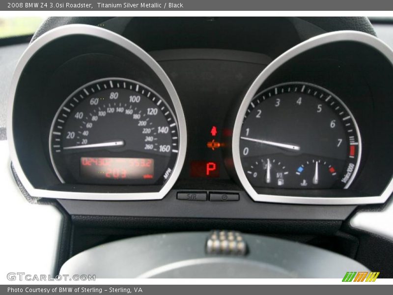Titanium Silver Metallic / Black 2008 BMW Z4 3.0si Roadster