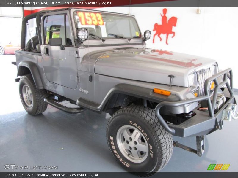 Bright Silver Quartz Metallic / Agate 1993 Jeep Wrangler 4x4