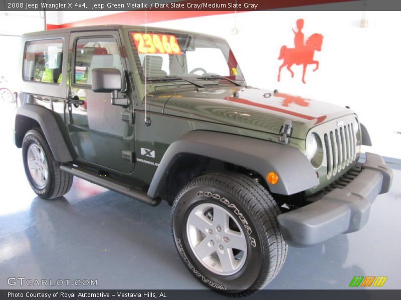 Jeep Green Metallic / Dark Slate Gray/Medium Slate Gray 2008 Jeep Wrangler X 4x4