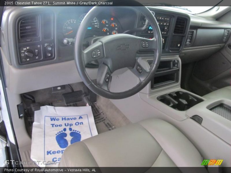 Summit White / Gray/Dark Charcoal 2005 Chevrolet Tahoe Z71