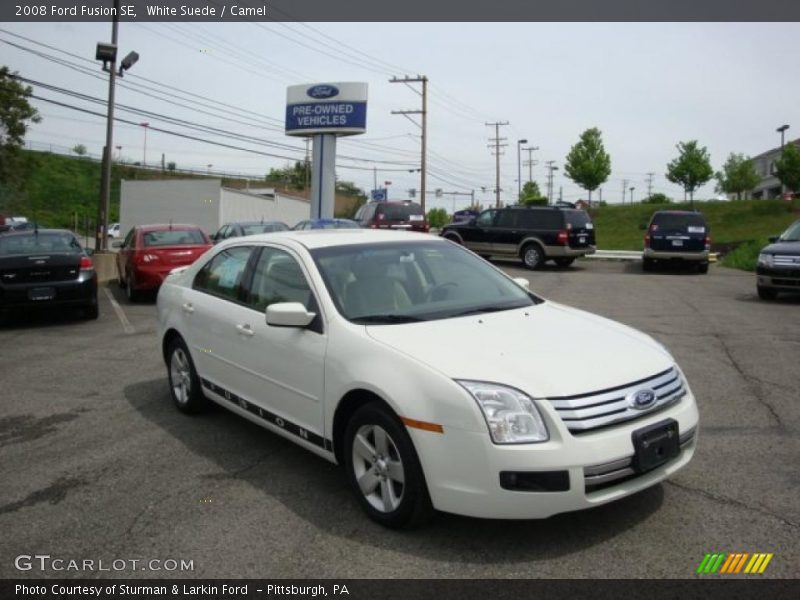 White Suede / Camel 2008 Ford Fusion SE