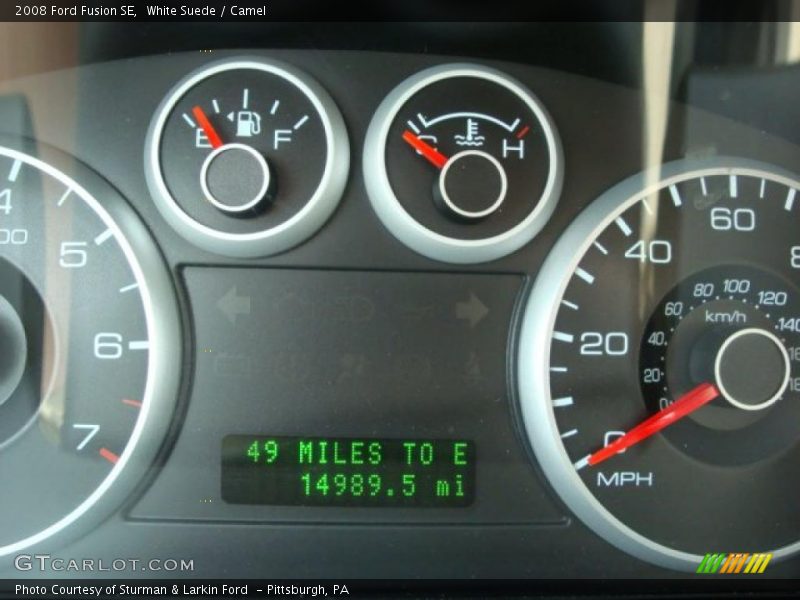 White Suede / Camel 2008 Ford Fusion SE