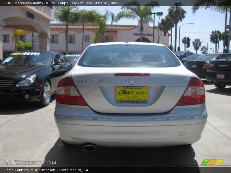 Iridium Silver Metallic / Black 2007 Mercedes-Benz CLK 350 Coupe