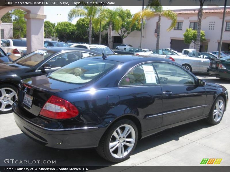 Capri Blue Metallic / Stone 2008 Mercedes-Benz CLK 350 Coupe