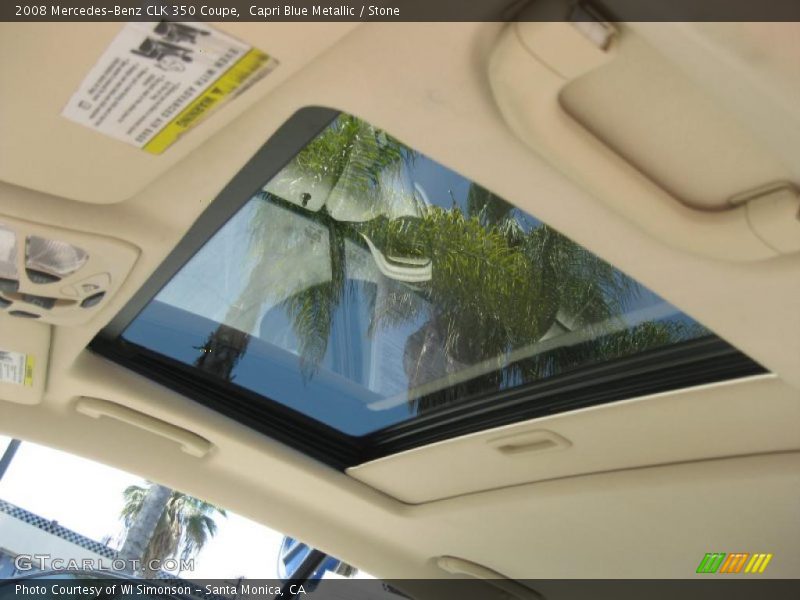 Capri Blue Metallic / Stone 2008 Mercedes-Benz CLK 350 Coupe