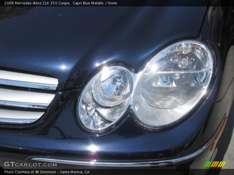Capri Blue Metallic / Stone 2008 Mercedes-Benz CLK 350 Coupe
