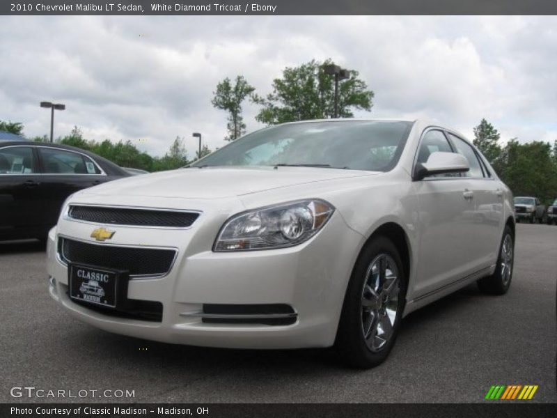 White Diamond Tricoat / Ebony 2010 Chevrolet Malibu LT Sedan