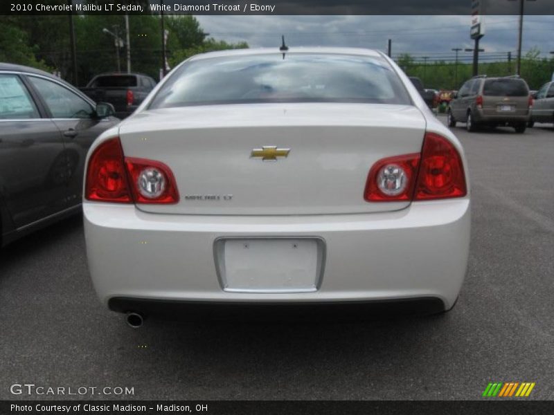 White Diamond Tricoat / Ebony 2010 Chevrolet Malibu LT Sedan