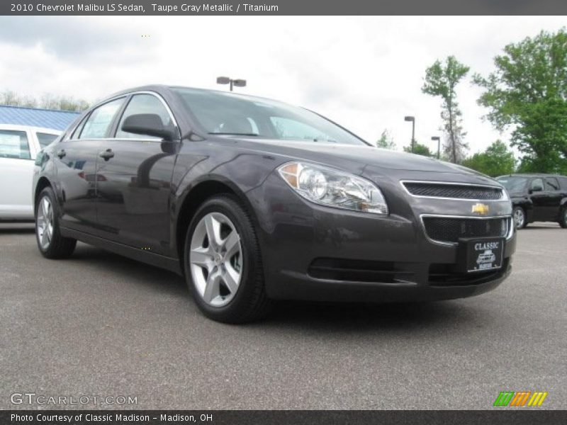 Taupe Gray Metallic / Titanium 2010 Chevrolet Malibu LS Sedan