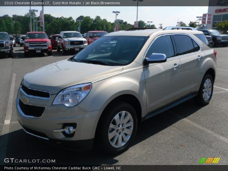 Gold Mist Metallic / Jet Black/Brownstone 2010 Chevrolet Equinox LT