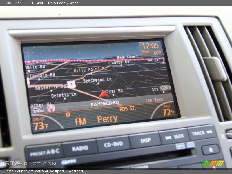 Ivory Pearl / Wheat 2007 Infiniti FX 35 AWD