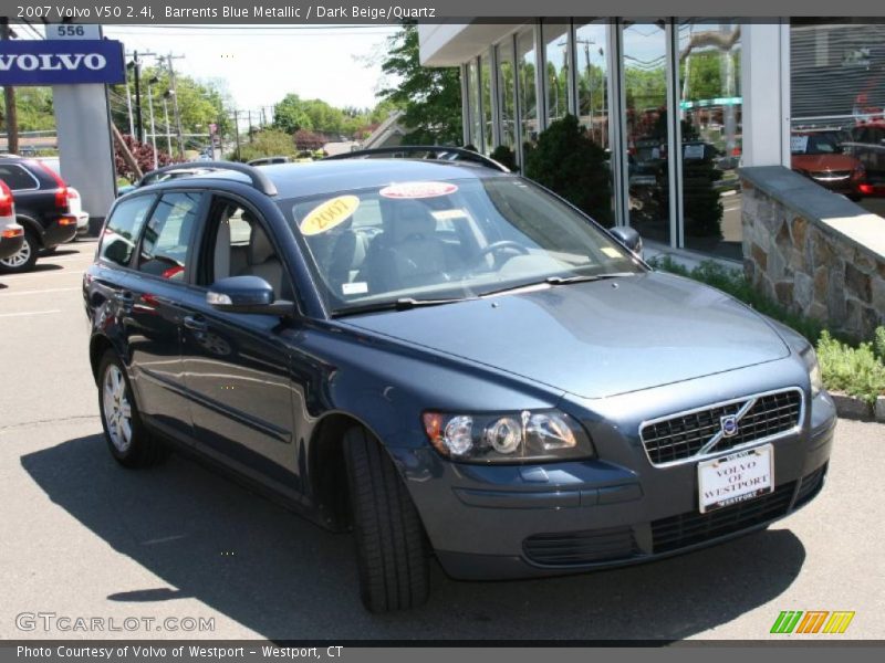 Barrents Blue Metallic / Dark Beige/Quartz 2007 Volvo V50 2.4i
