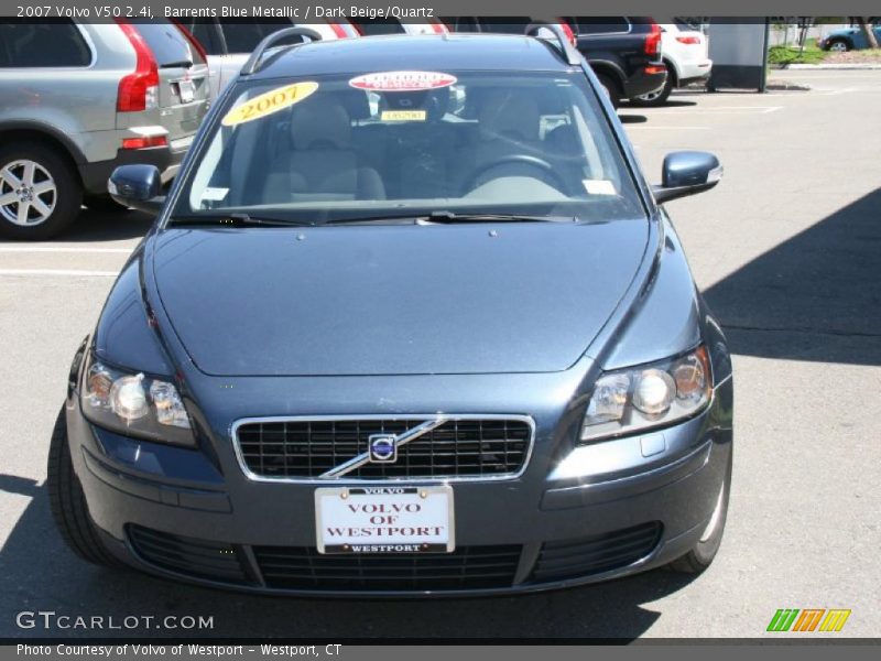 Barrents Blue Metallic / Dark Beige/Quartz 2007 Volvo V50 2.4i