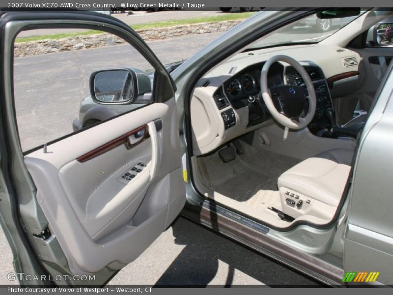 Willow Green Metallic / Taupe 2007 Volvo XC70 AWD Cross Country