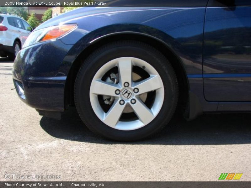 Royal Blue Pearl / Gray 2008 Honda Civic EX-L Coupe