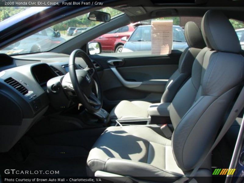 Royal Blue Pearl / Gray 2008 Honda Civic EX-L Coupe