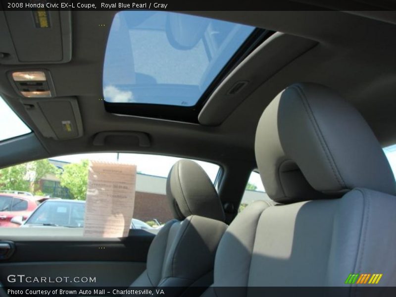 Royal Blue Pearl / Gray 2008 Honda Civic EX-L Coupe