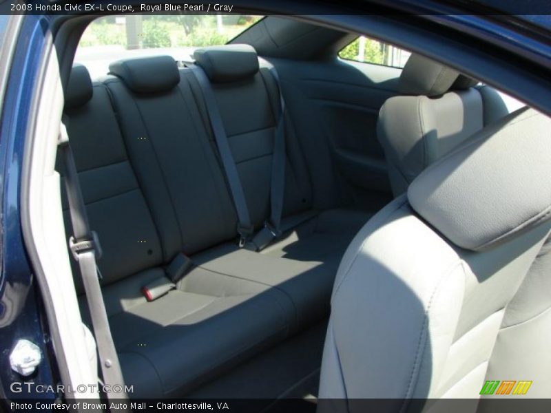 Royal Blue Pearl / Gray 2008 Honda Civic EX-L Coupe