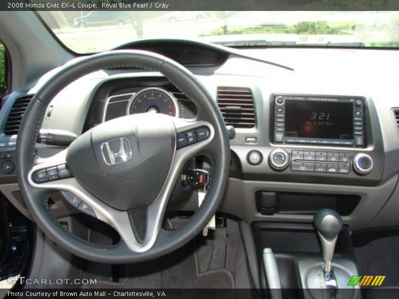 Royal Blue Pearl / Gray 2008 Honda Civic EX-L Coupe