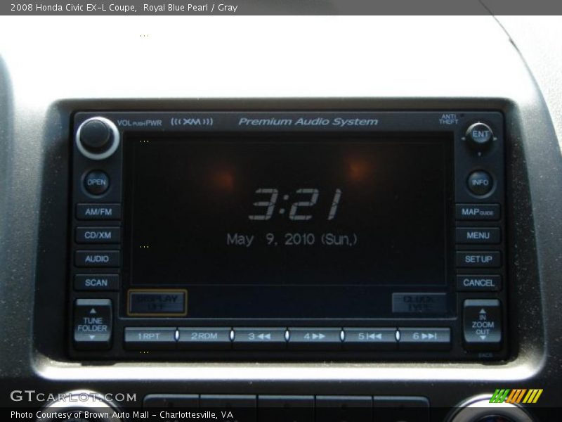 Royal Blue Pearl / Gray 2008 Honda Civic EX-L Coupe