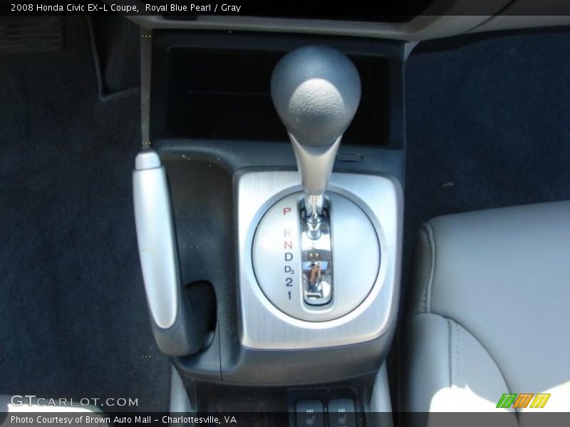Royal Blue Pearl / Gray 2008 Honda Civic EX-L Coupe