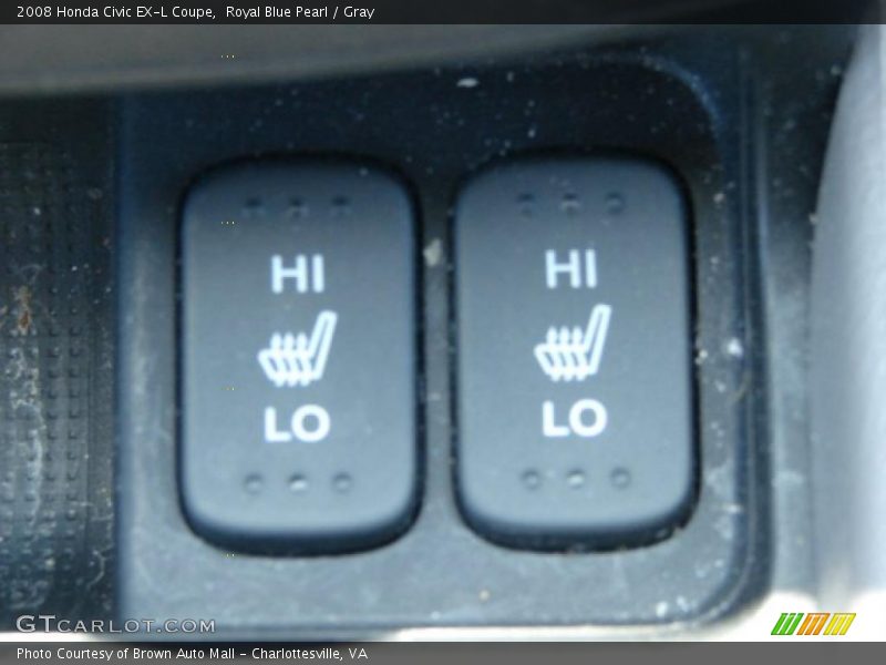 Royal Blue Pearl / Gray 2008 Honda Civic EX-L Coupe