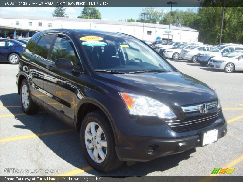Nighthawk Black Pearl / Black 2008 Honda CR-V EX 4WD